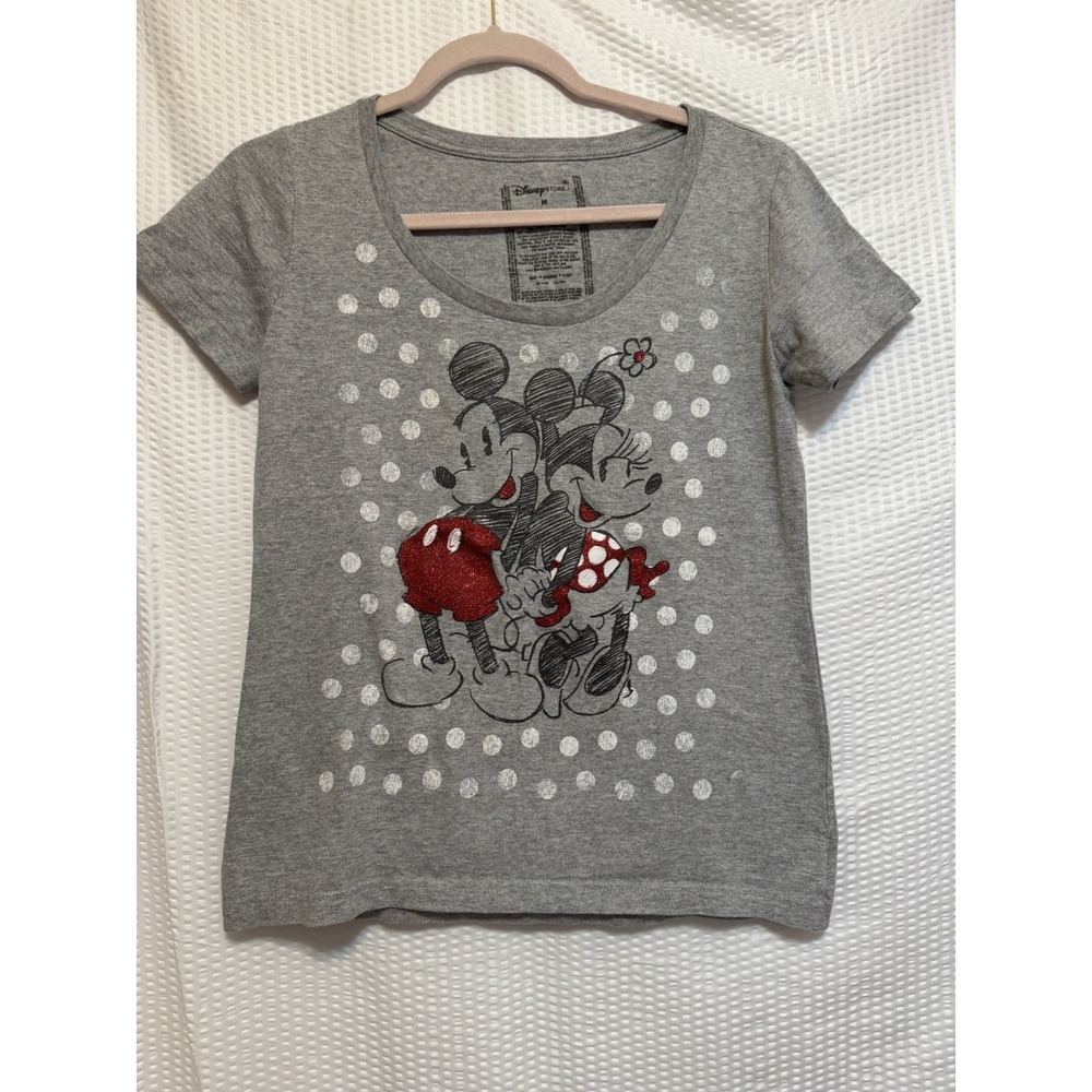 Disney Store Mickey & Minnie Scoop Neck T-shirt Size‎ Medium